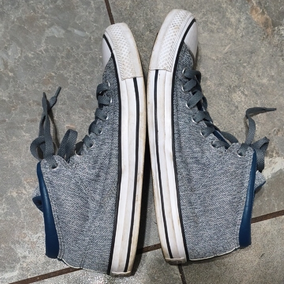 Converse Blue and White High-Top Sneakers - Picture 7 of 8